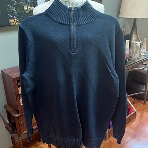 L.L. Bean navy men’s quarter zip sweater sz L-tall
